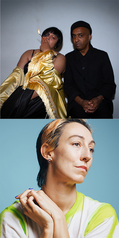 LAL portrait (top-half) and Erin Poole portrait (bottom-half)