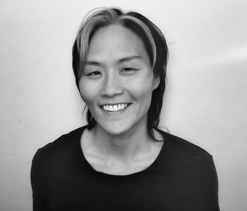 black-and-white portrait of Winnie Ho